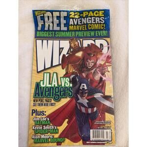 Wizard 130 Captain America Scarlet Witch Iron Man Avengers Cvr NEAR MINT Bag&Boa